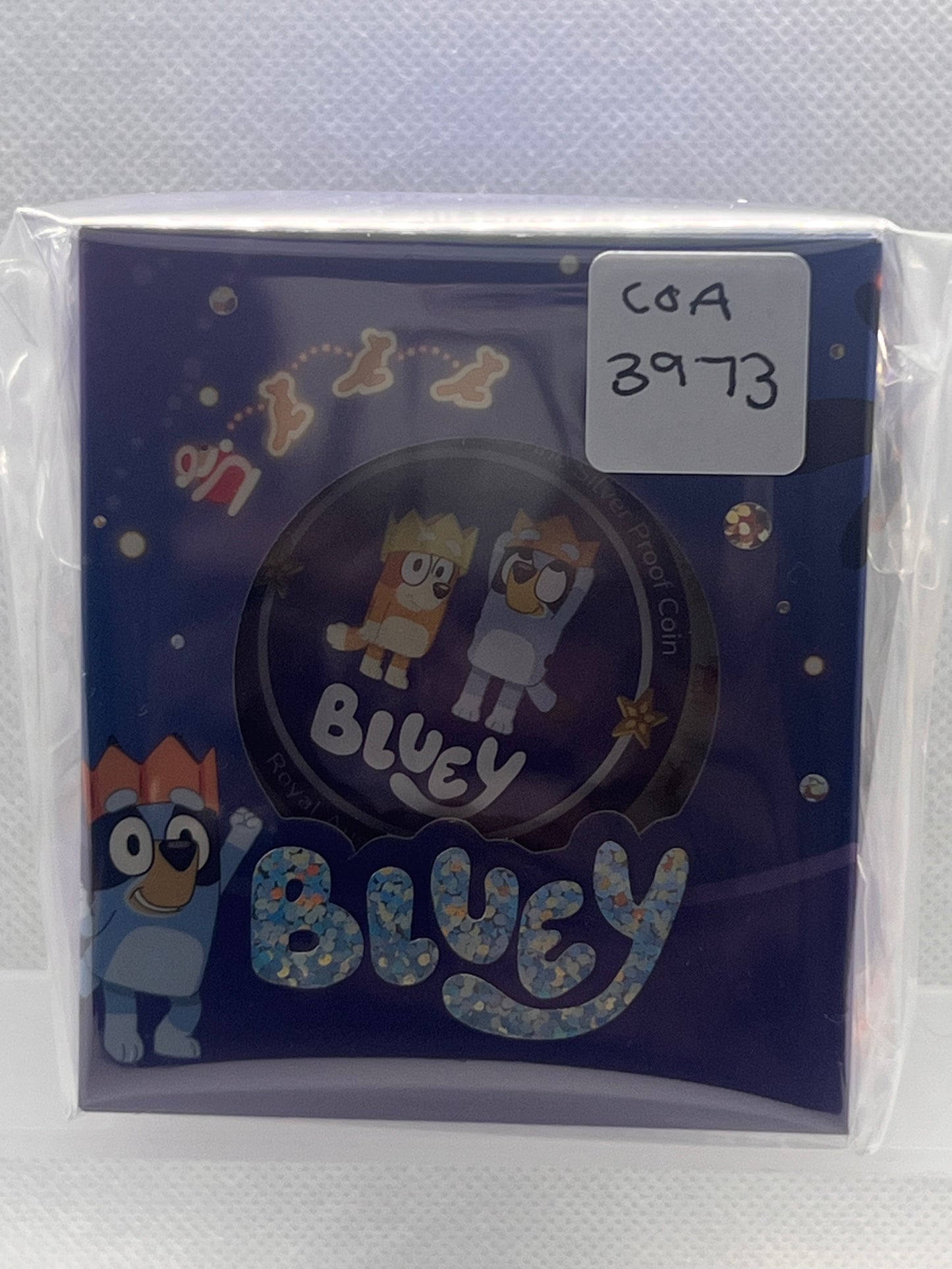 2025 $1 Coloured Fine Silver Proof – Bluey Christmas Coin in Hanging Bauble