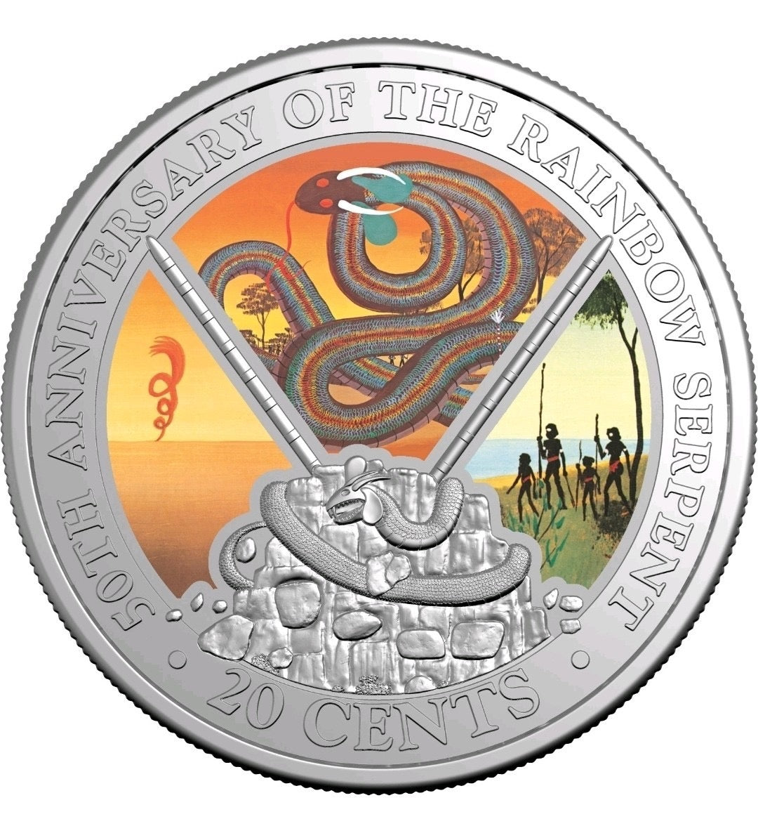 Special Edition Book - 50th Anniversary of the Rainbow Serpent 20c Coin