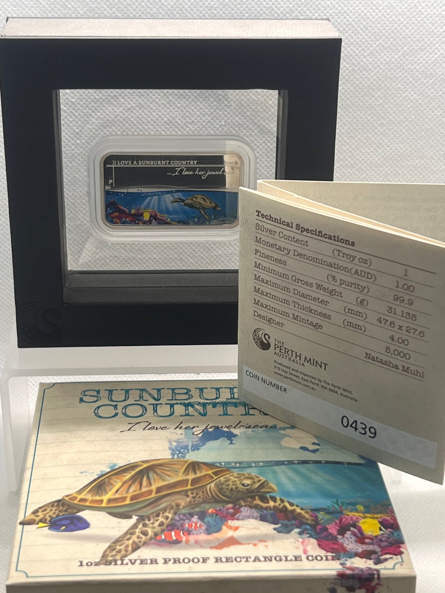 2015 Sunburnt Country – “I Love Her Jewel Sea” 1 oz Silver Proof Rectangle Coin