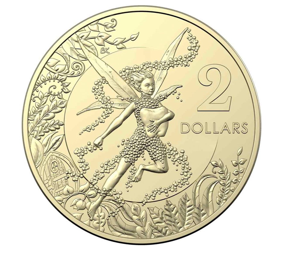 2021 $2 TOOTH FAIRY COIN UNCIRCULATED COIN IN CARD - YELLOW CARDED COIN
