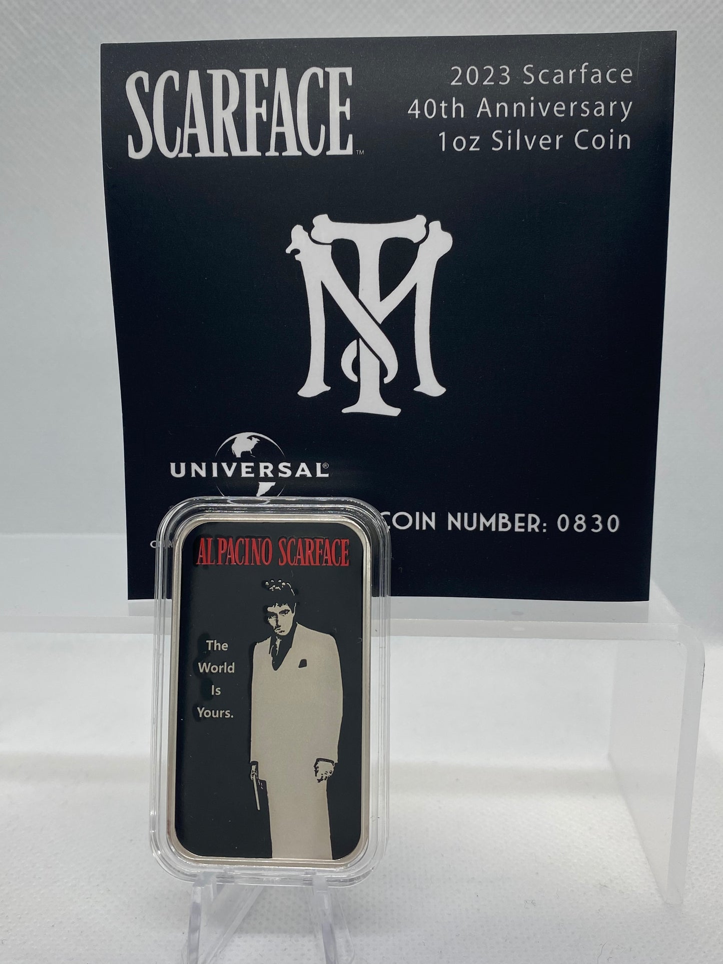 The 2023 Scarface 40th Anniversary 1oz Silver Coin is a limited-edition collectible