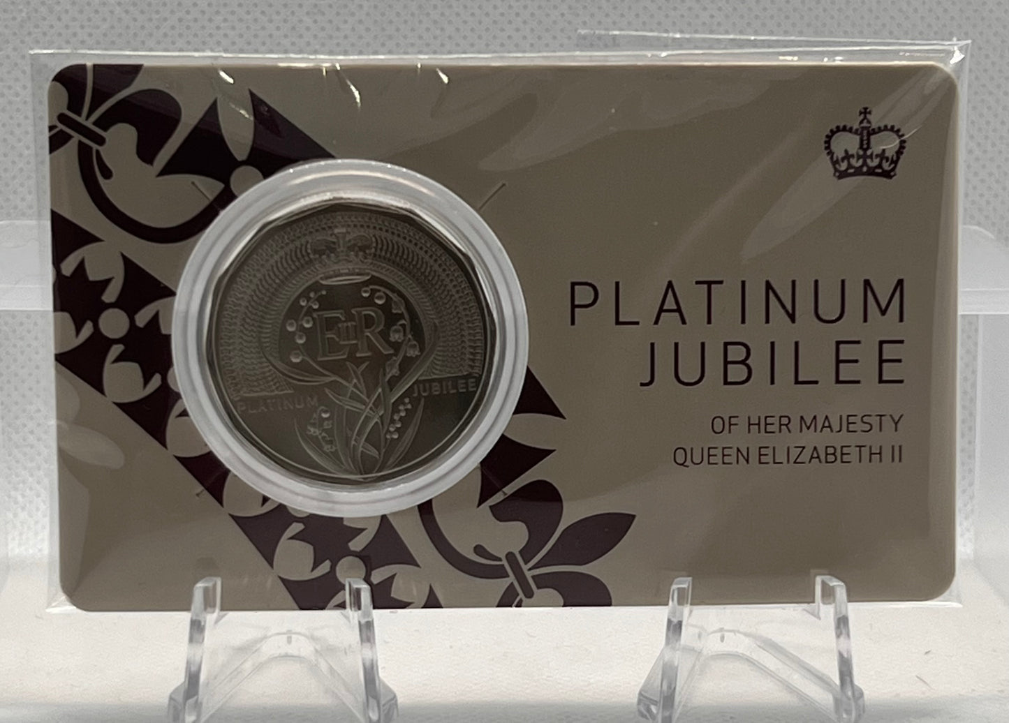 2022 Platinum Jubilee Of Her Majesty Queen Elizabeth II 50C UNC Coin Card RAM