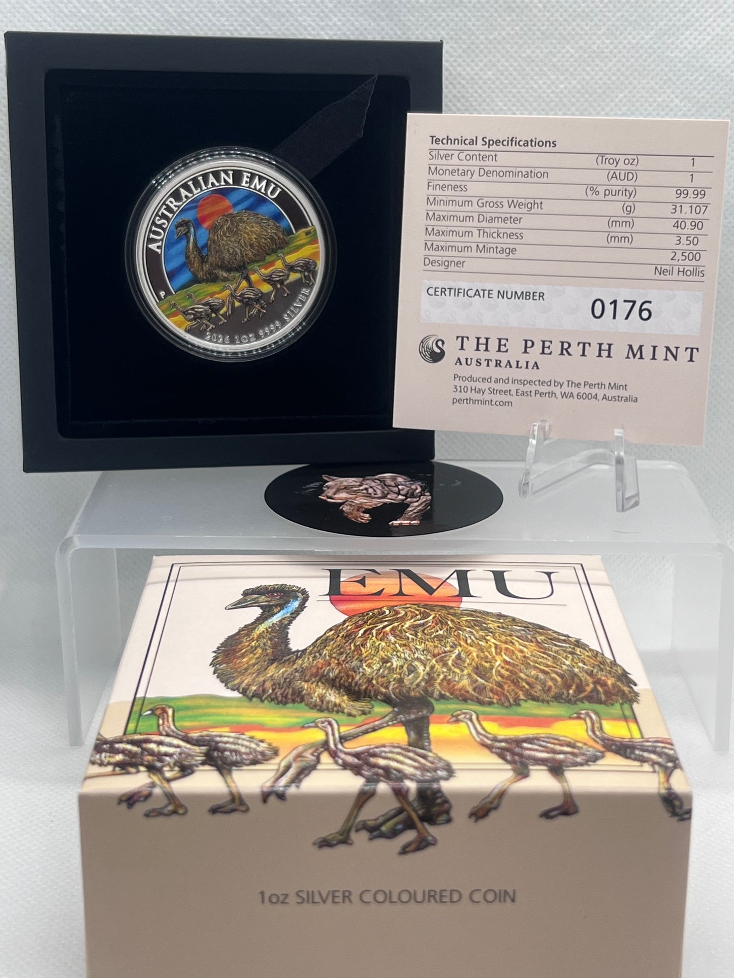 Australian Emu 2026 1oz Silver Coloured Coin