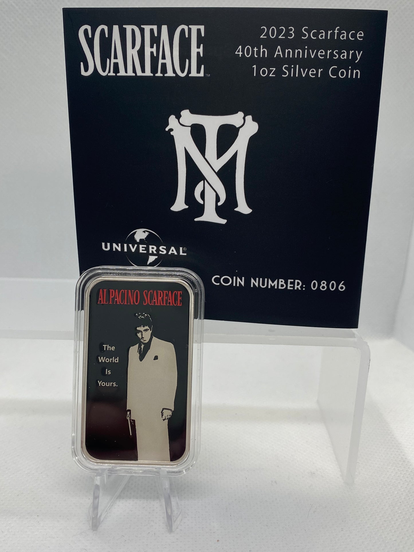 The 2023 Scarface 40th Anniversary 1oz Silver Coin is a limited-edition collectible