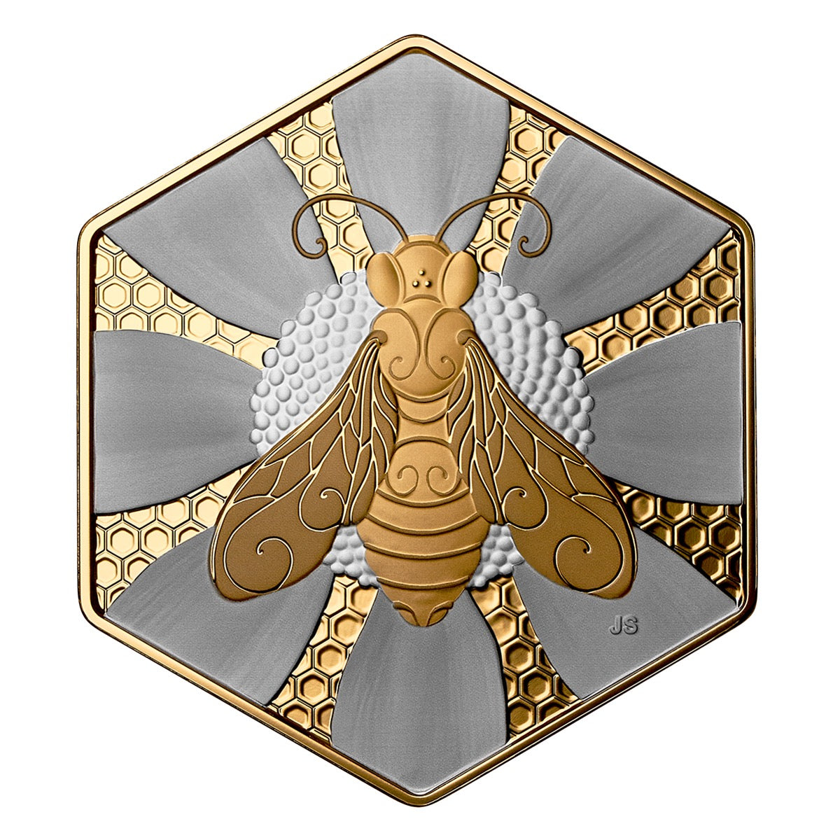 Nature's Delight: Honey Bee - 1 oz. Fine Silver Coin.