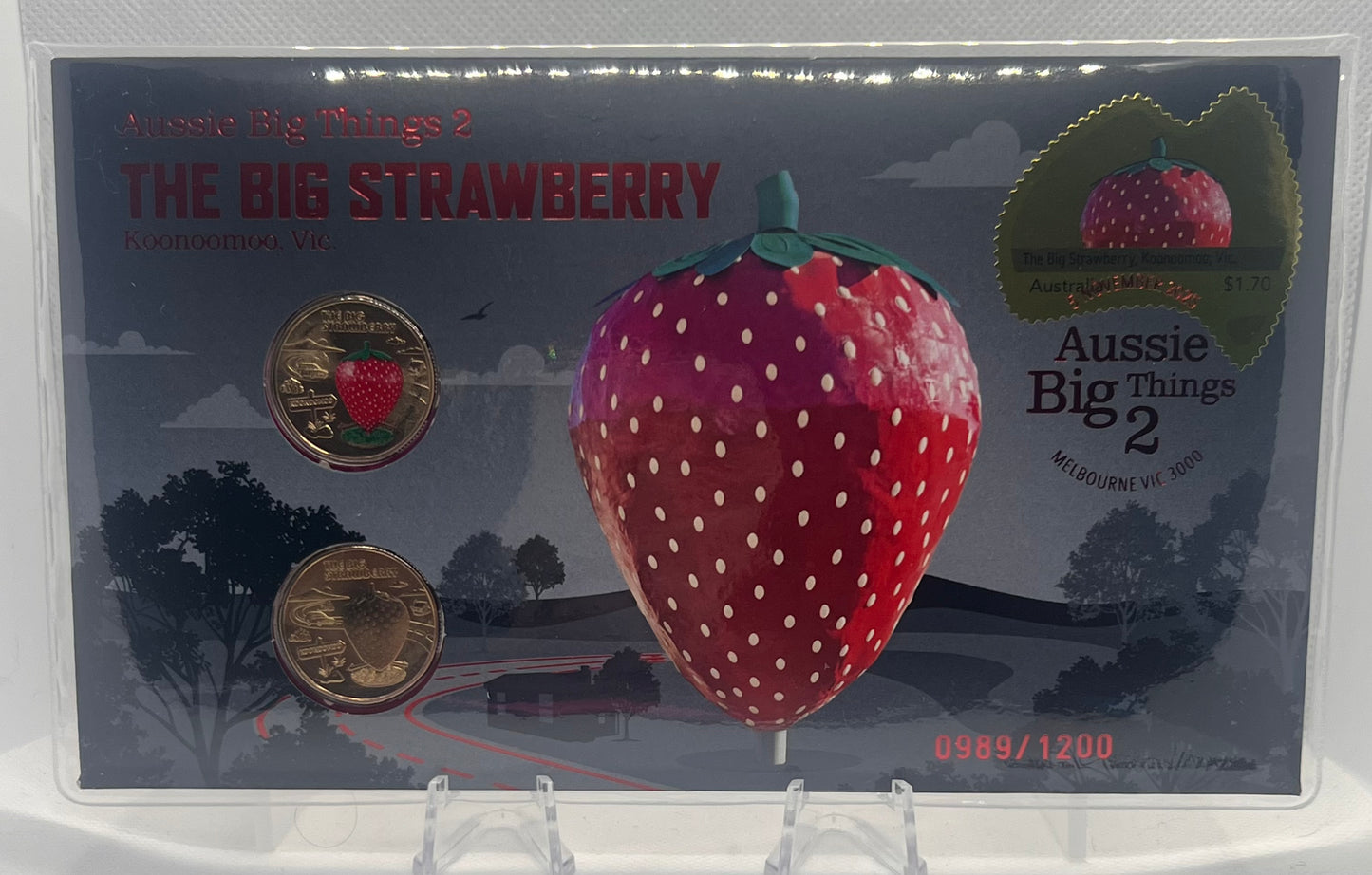 2025 2x coin $1 The Big Strawberry Coloured and Non Coloured Pnc