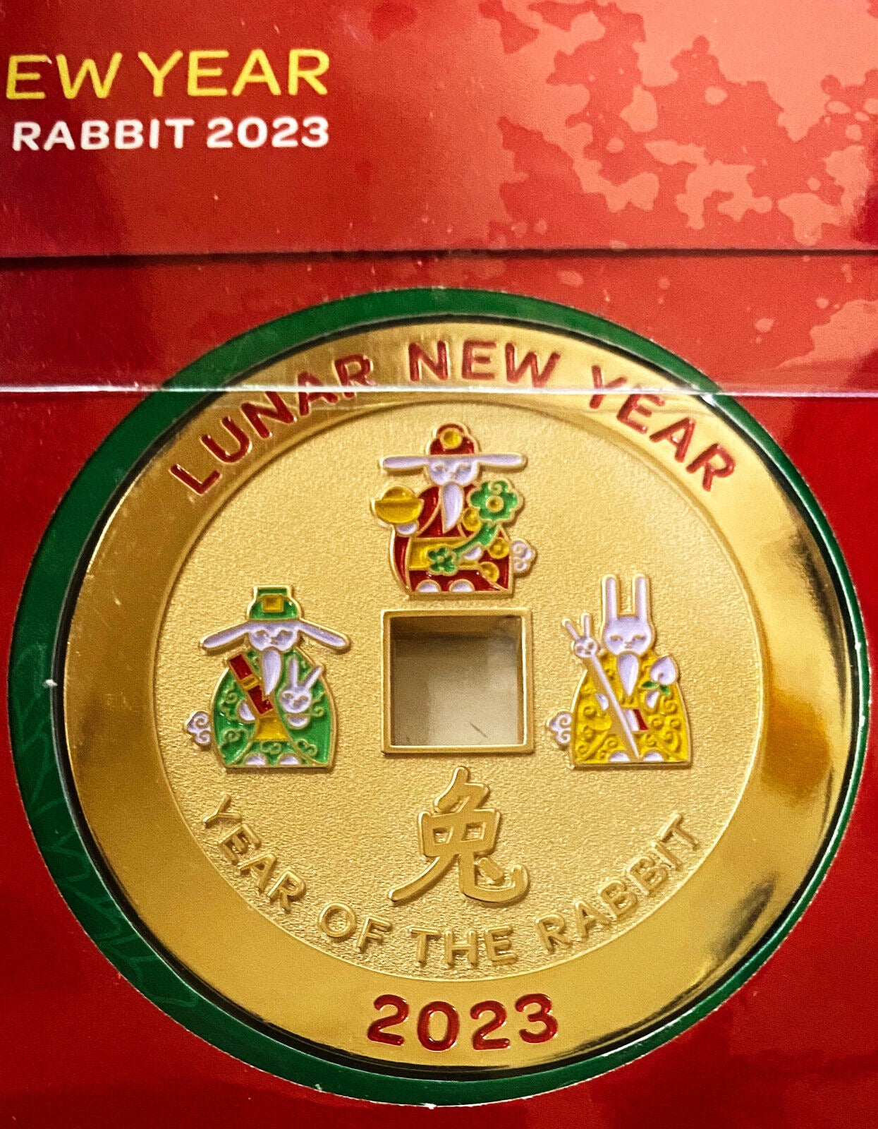 2023 Perth Mint Lunar Happy New Year of the Rabbit PMC Medallion Cover PNC