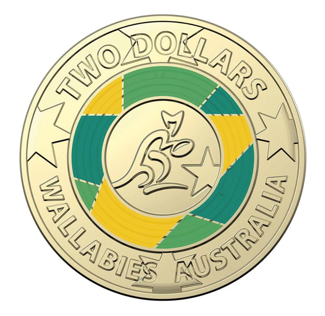2019 $2 Wallabies Coloured Uncirculated Coin