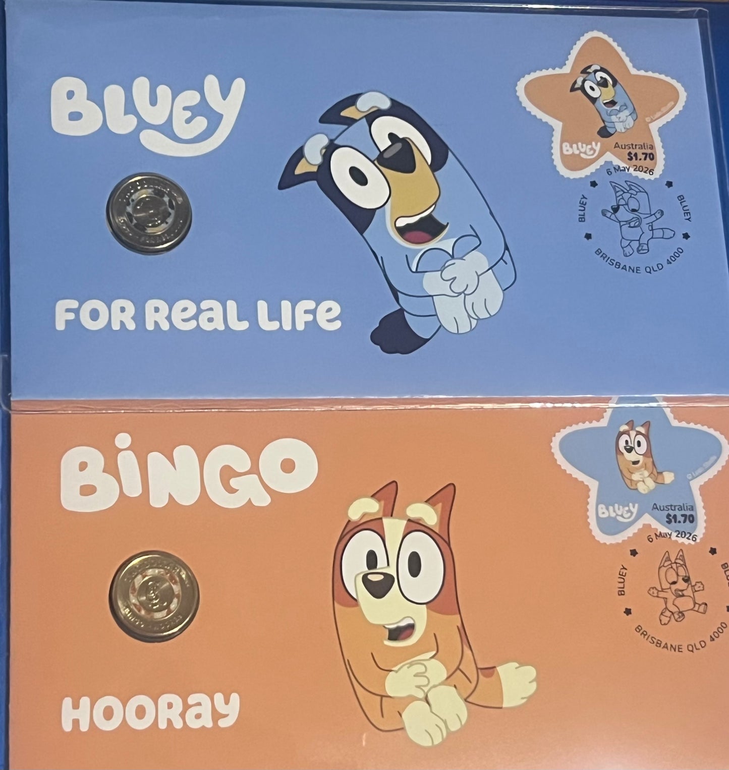 2026 Bluey + Bingo PNC SET $2 Coloured Coin and Stamp Set Limited Issue