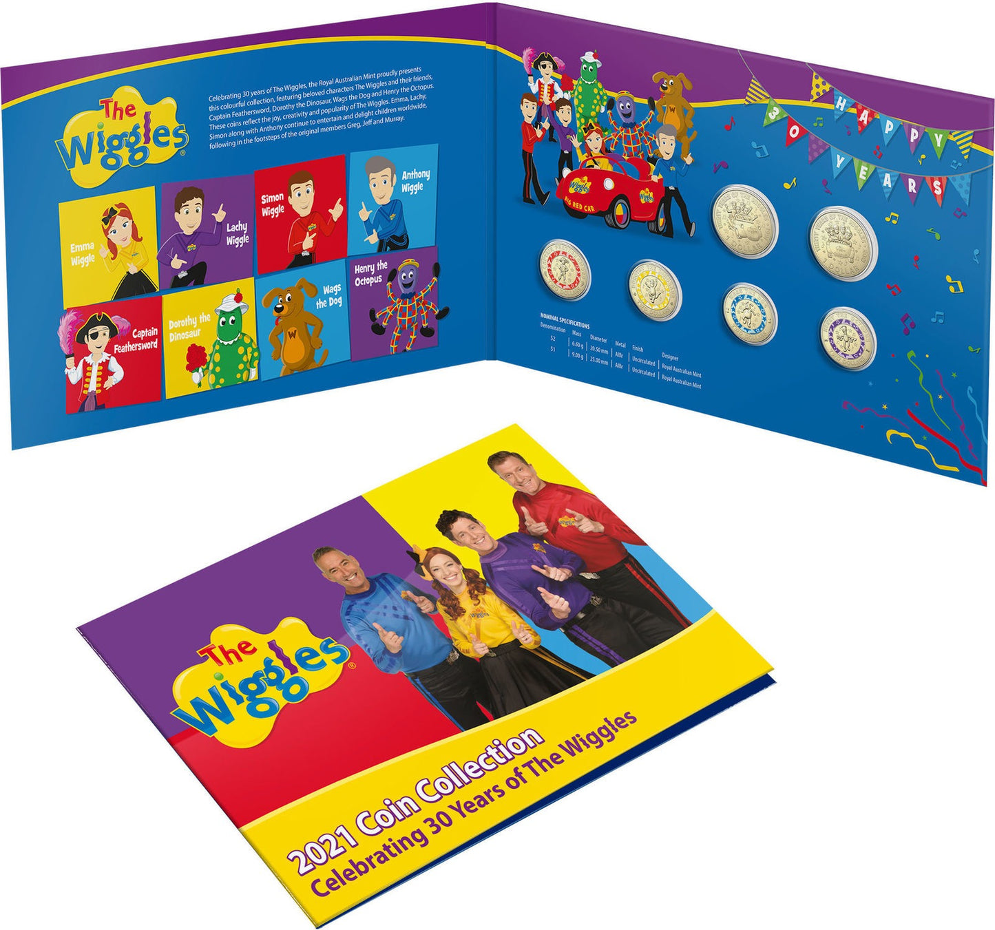 2021 30 Years of The Wiggles - Six Coin Set