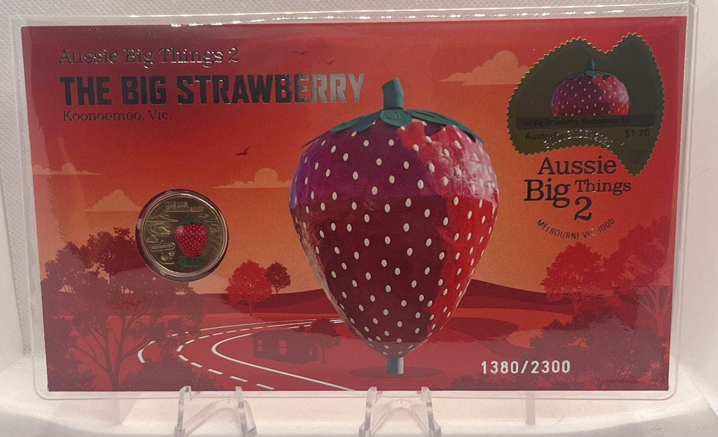 2025 $1 The Big Strawberry Coloured Coin Pnc