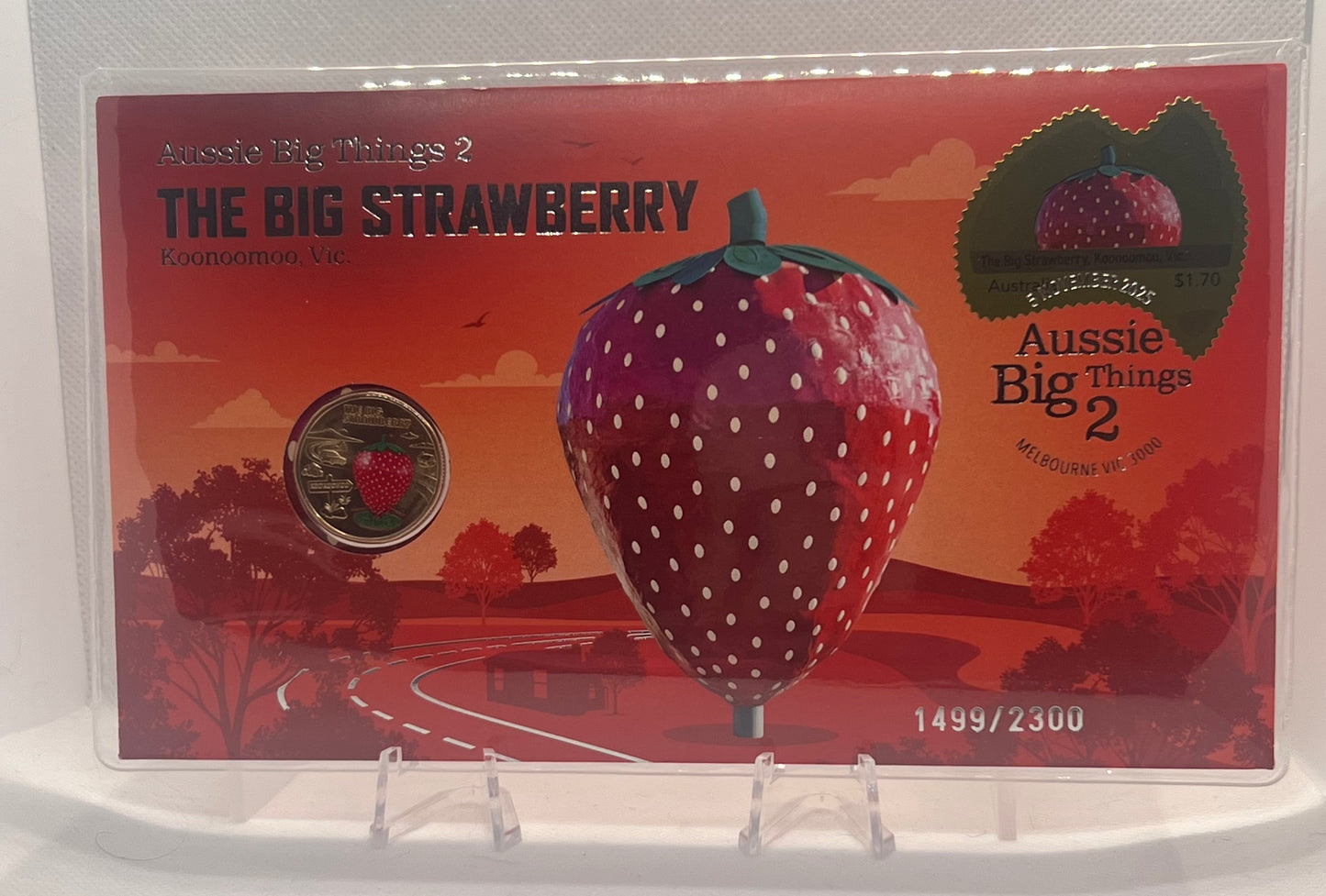 2025 $1 The Big Strawberry Coloured Coin Pnc