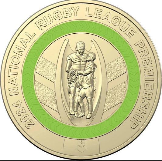 2024 -NATIONAL RUGBY LEAGUE NRL PREMIERSHIP- MENS $2 Two Dollar Excellent Coin