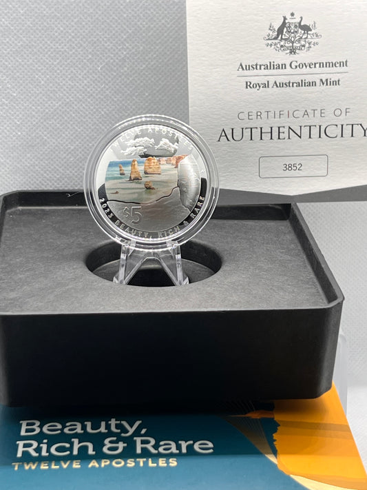2023 Beauty, Rich and Rare $5 Silver Domed Proof Coin "Twelve Apostles"