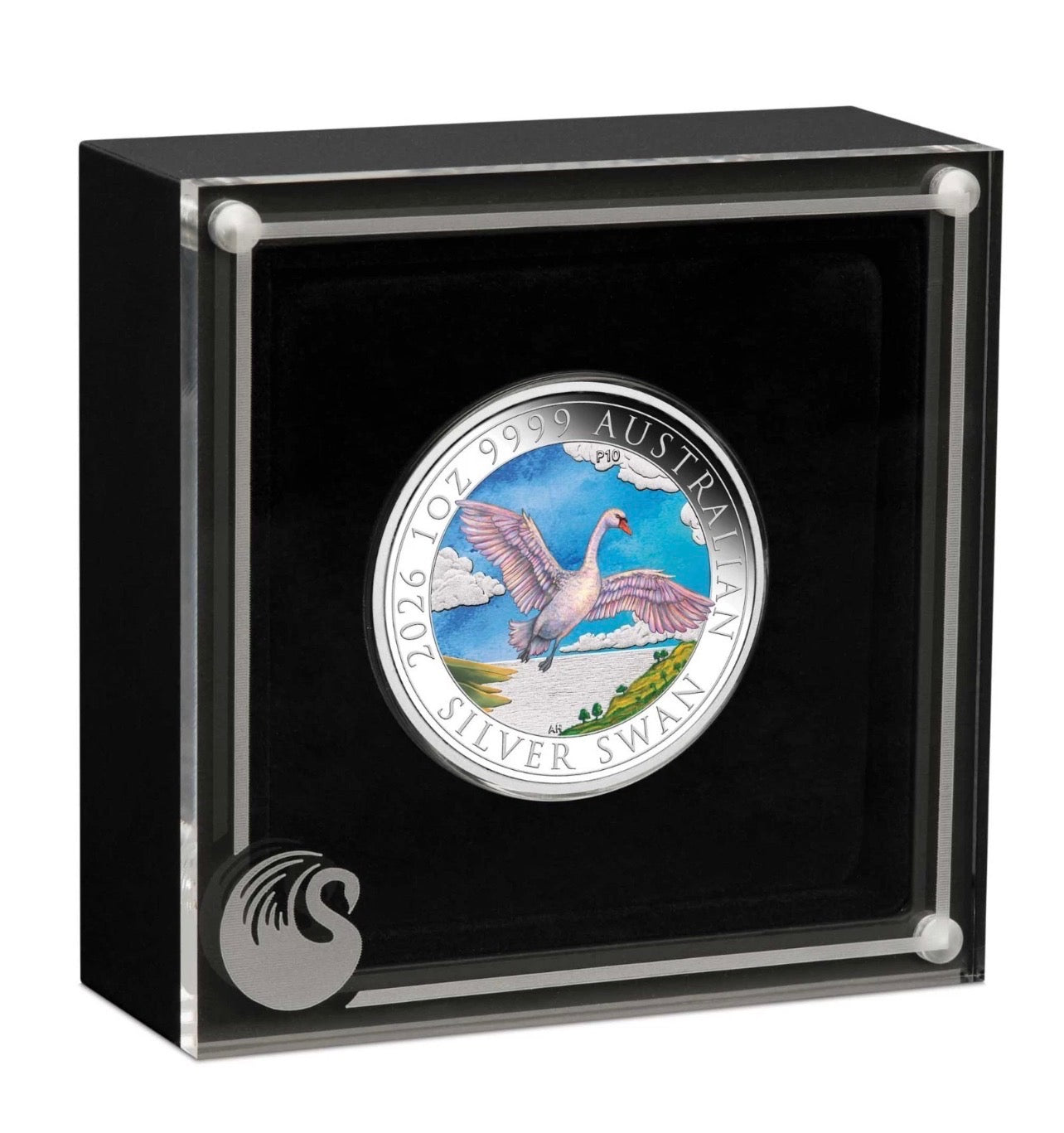 2026 Australian Swan 10th Anniversary  1oz Silver Coloured Coin