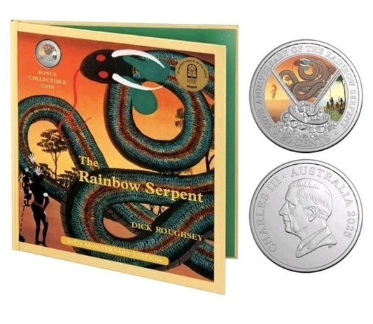 Special Edition Book - 50th Anniversary of the Rainbow Serpent 20c Coin