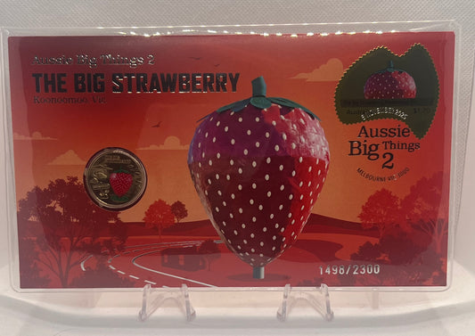 2025 $1 The Big Strawberry Coloured Coin Pnc