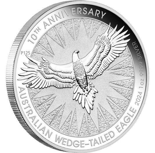 2024 Australian Wedge-tailed Eagle 10th Anniversary  1oz Silver Bullion Coin