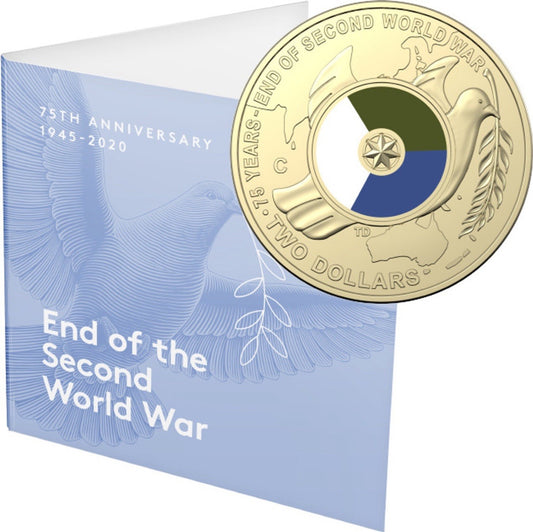 End of the Second World War 2020 $2 'C' MINTMARK COLOURED UNCIRCULATED COIN