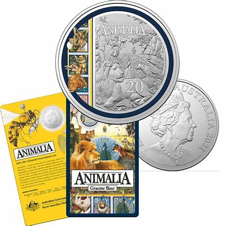 ANIMALIA 2021 20c Coloured Uncirculated Coin