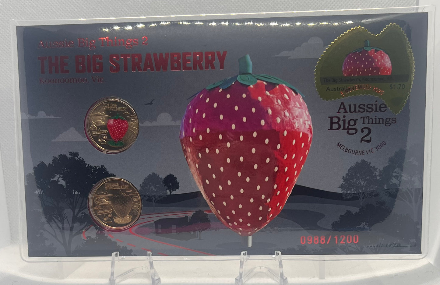 2025 2x coin $1 The Big Strawberry Coloured and Non Coloured Pnc