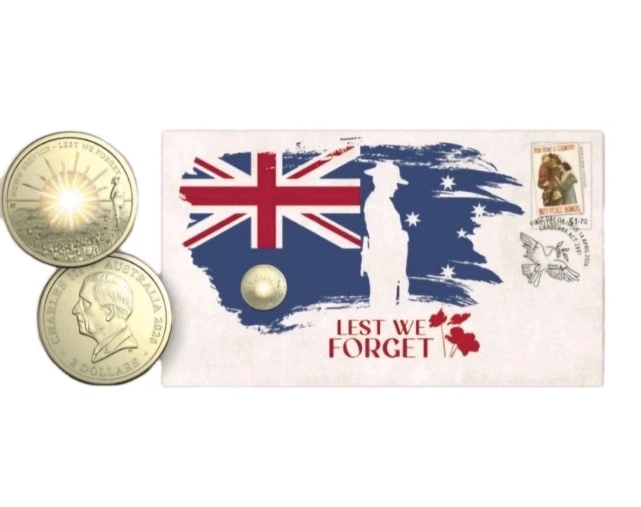 PNC 2026 $2 Coloured Coin Dawn Service ANZAC Lest We Forget