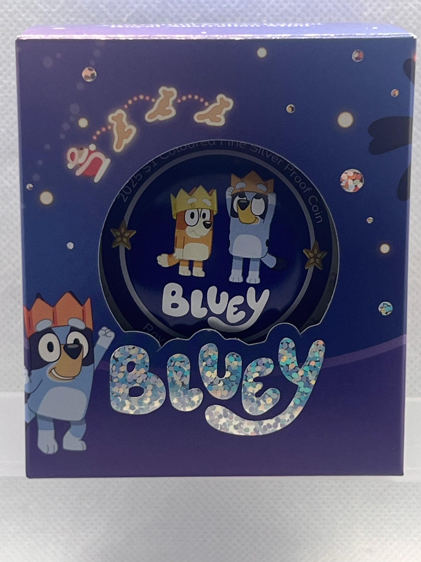 2025 $1 Coloured Fine Silver Proof – Bluey Christmas Coin in Hanging Bauble