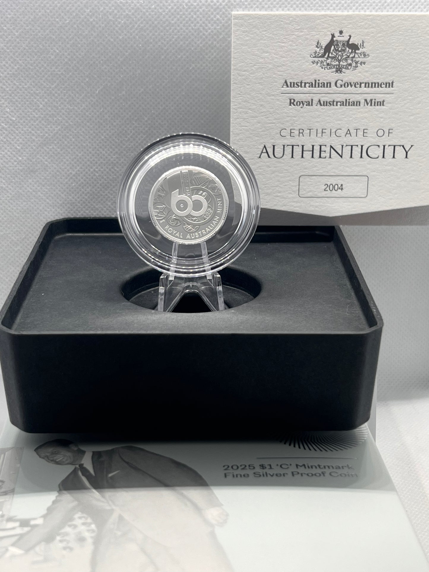 2025 $1 60th Anniversary Royal Australian Mint RAM C Mintmark Silver Proof Coin