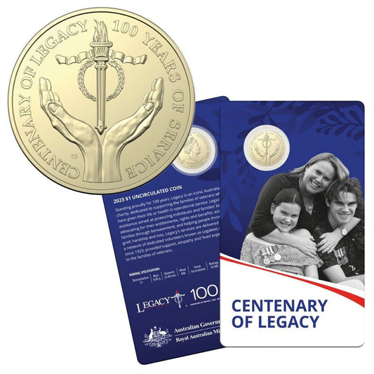 The 2023 $1 Uncirculated Coin Centenary of Legacy commemorates 100 years of Legacy