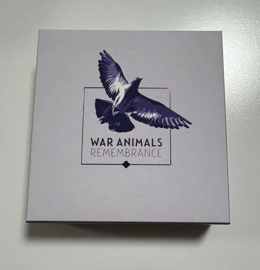 2024 - $2 War Animals Remembrance 'C' Mintmark, Purple Poppy Silver Proof Coin