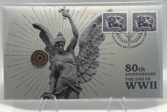 2025 WWII 80th Anniversary Remembrance Poppy Wreath  $2 coin PNC