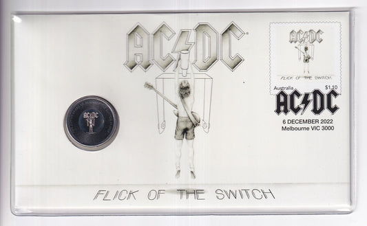2022 AC/DC Flick of the Switch PNC - RAM 20c and $1.10 Stamp. Limited Edition.