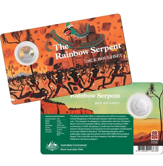 2025 The Rainbow Serpent 20c Colour Uncirculated Book Week Coin