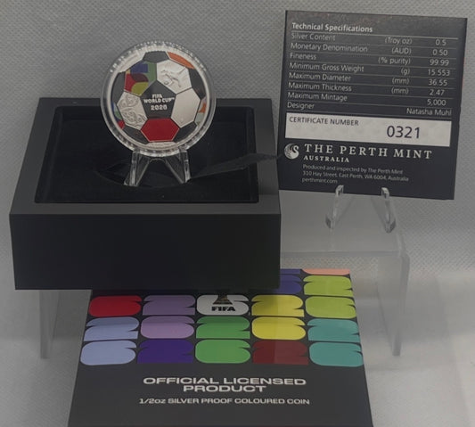 FIFA World Cup 2026™ 1/2oz Silver Proof Coloured Coin