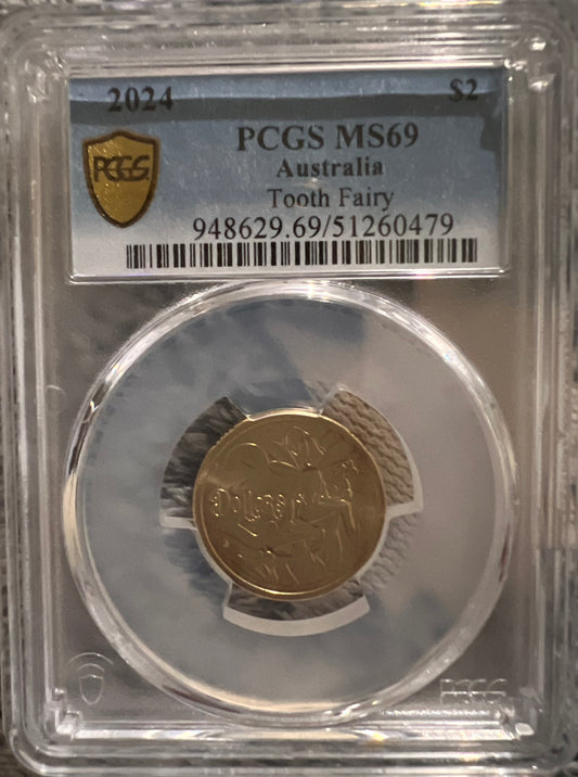 2024 $2 Tooth Fairy Coin Graded MS69